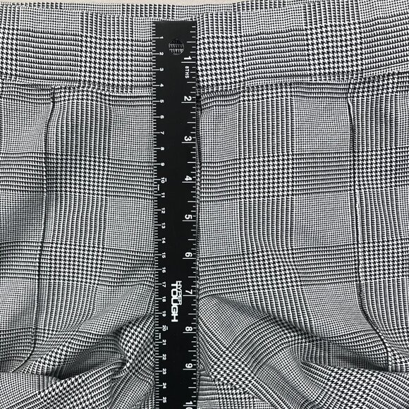 Old Navy Stevie Pull On Pants Women Medium Black White Houndstooth Plaid Stretch - Picture 11 of 12